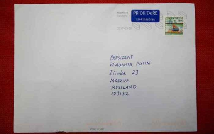 Suedezi pranoi gabimisht një letër nga Vladimir Putini