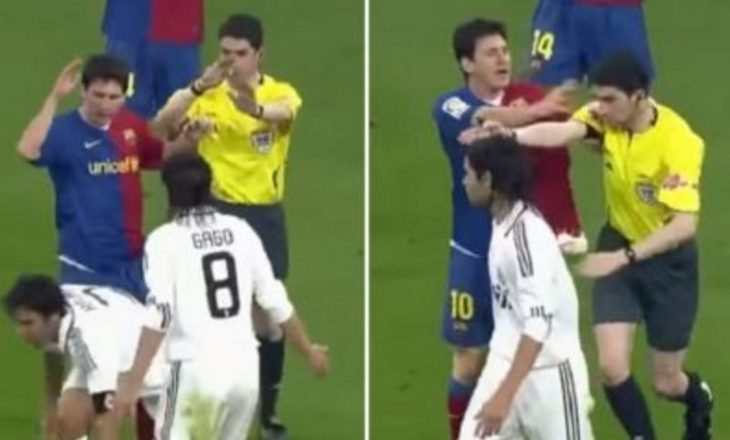 VIDEO: Messi nuk ishte ndëshkuar për shtyrjen e gjyqtarit në “El Clasico”