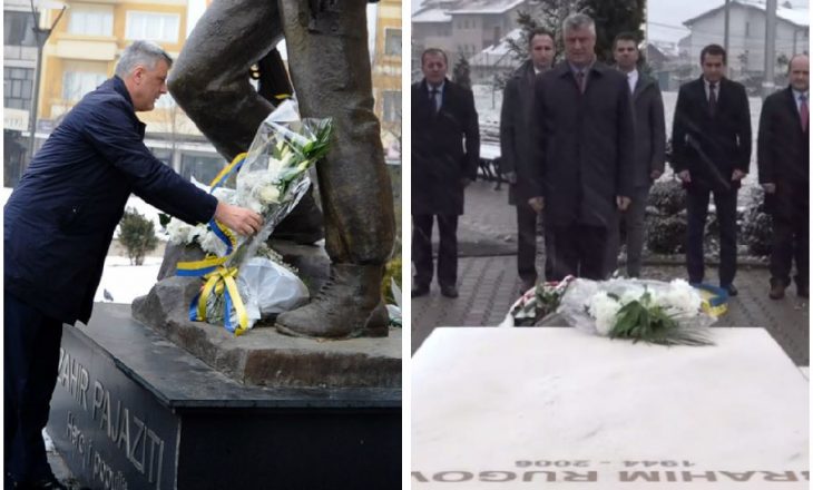 Thaçi nuk e pret presidentin shqiptar, nderon vetë Zahir Pajazitin e Ibrahim Rugovën