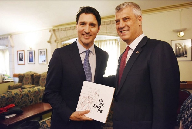 Thaçi takohet me kryeministrin kanadez, Justin Trudeau
