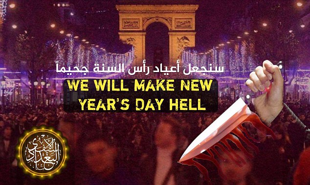ISIS kërcënon Parisin për Vitin e Ri