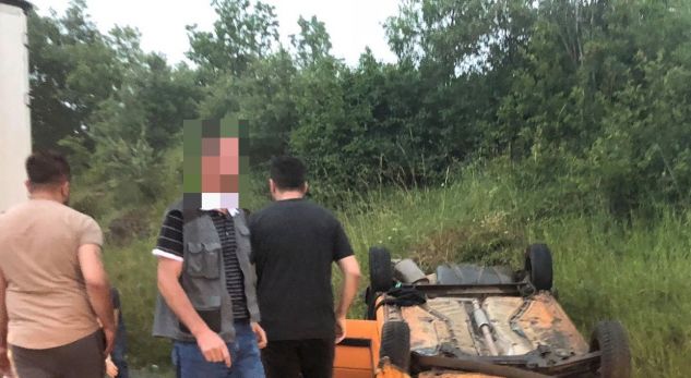 Aksident i rëndë në Klinë, rrokulliset një veturë